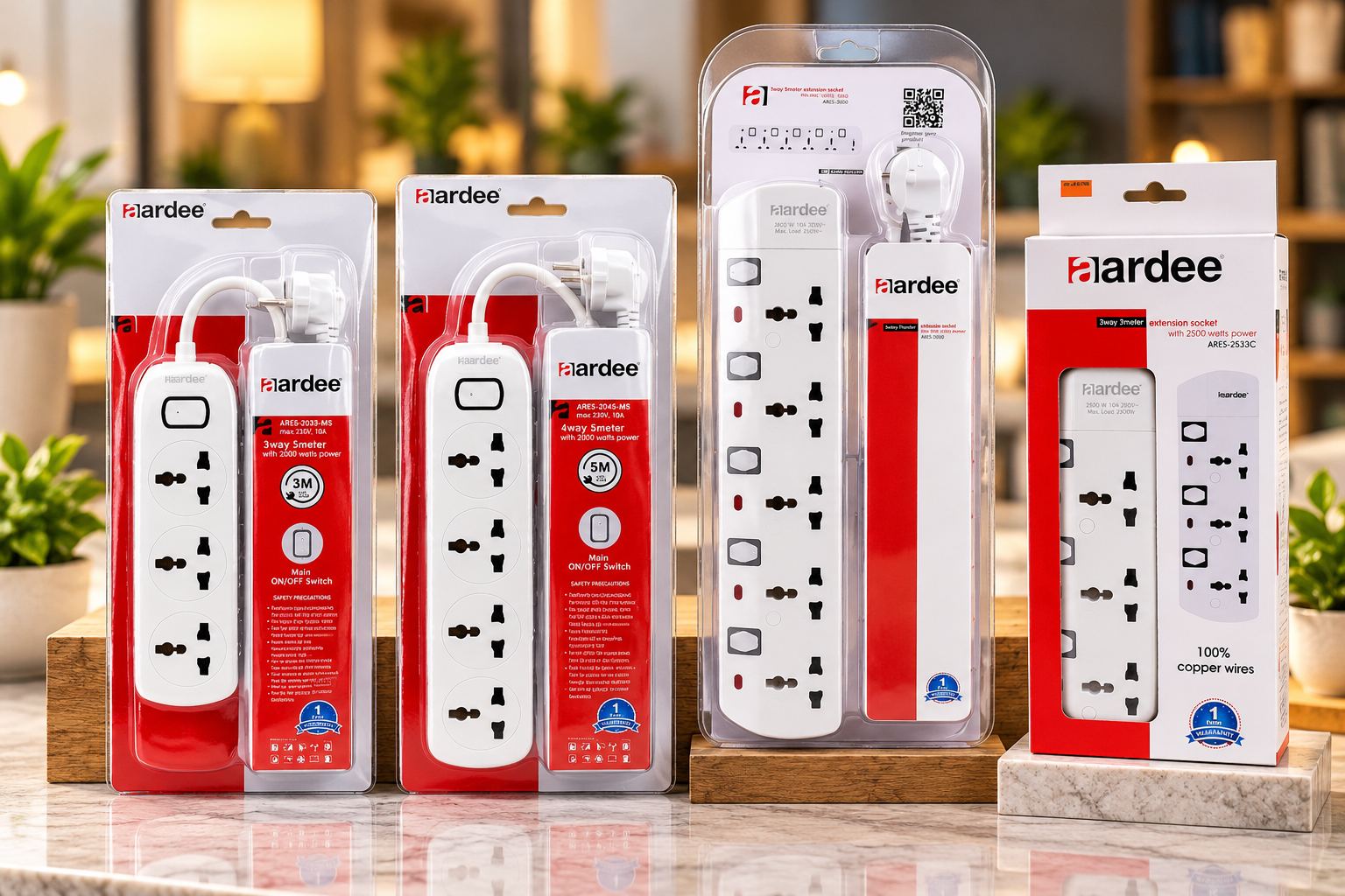 Aardee extension sockets