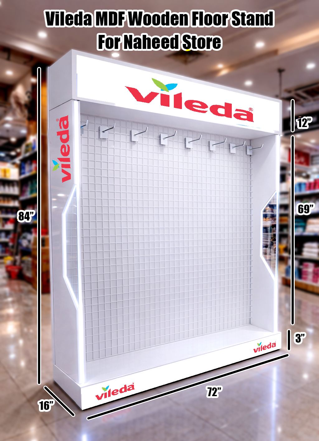 Vileda MDF wooden floor stand